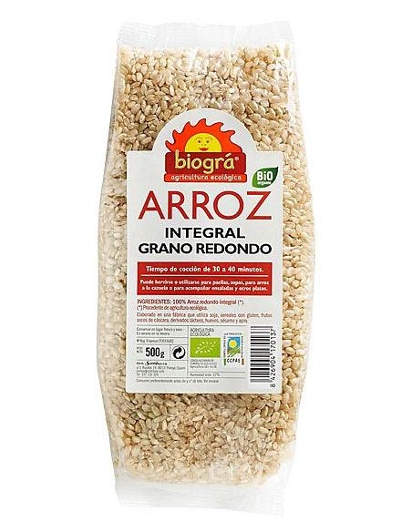 Arroz Integral Redondo Bio Biogra 500gr