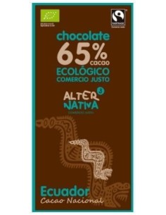 Chocolate 65% cacao ecuador...