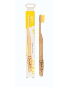 Cepillo dental bambú amarillo