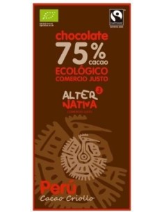 Chocolate 75% cacao peru...