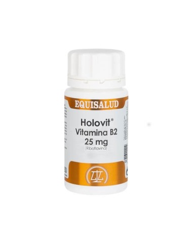 Holovit Vitamina B2 25 miligramos de Equisalud, 50 cápsulas