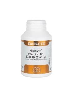 Holovit Vitamina D3 2.000 UI + K2 60µg de Equisalud, 180 cápsulas