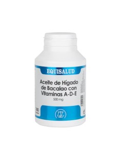 Aceite de Hígado Bacalao con vitaminas A-D-E de Equisalud, 180 perlas