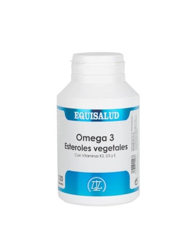 Omega 3 Esteroles Vegetales con vitaminas K2, D3 y E de Equisalud, 120 perlas