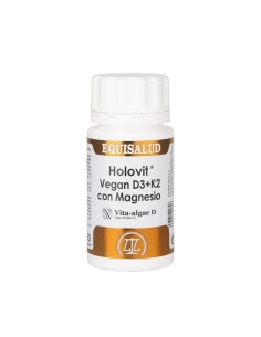 Holovit Vegan D3+K2 con Magnesio de Equisalud, 50 cápsulas