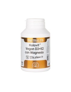 Holovit Vegan D3+K2 con Magnesio de Equisalud, 180 cápsulas
