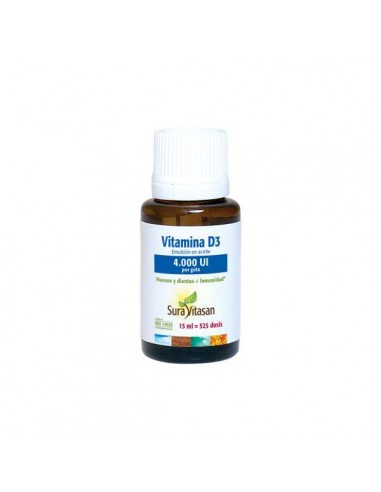 Vitamina D3 líquida de Sura Vitasan, 15 ml de 4000 UI