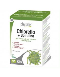Chlorella con Espirulina ECO vegan de Physalis, 200 comprimidos