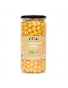 Garbanzos cocidos ECO sin gluten de Carlota Organic, 720 gramos