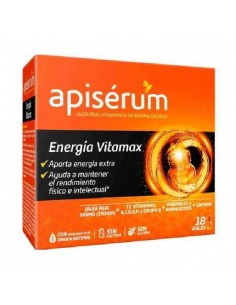 Energia vitamax sin gluten de Apiserum, 18 viales