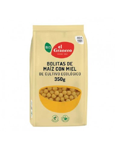 Bolitas maíz miel BIO de El Granero Integral, 350 gramos