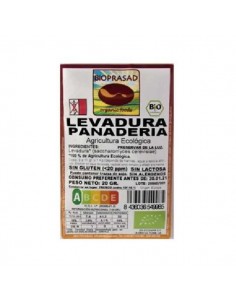 Levadura panadería BIO sin gluten de Bioprasad, 20 gramos