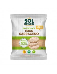 Tortitas de trigo sarraceno mini sin gluten BIO de Solnatural, 24x45 gramos
