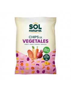 Chips vegetales con aceite de oliva BIO de Solnatural, 80 gramos
