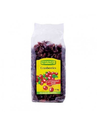 Arándano rojo cramberries BIO de Rapunzel, 250 gramos