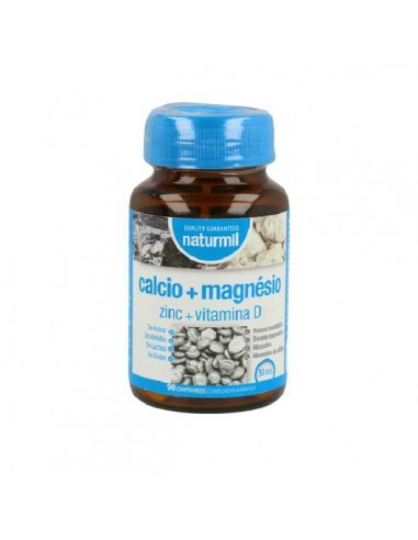 Calcio magnesio zinc vitamina-D de Naturmil, 90 cápsulas