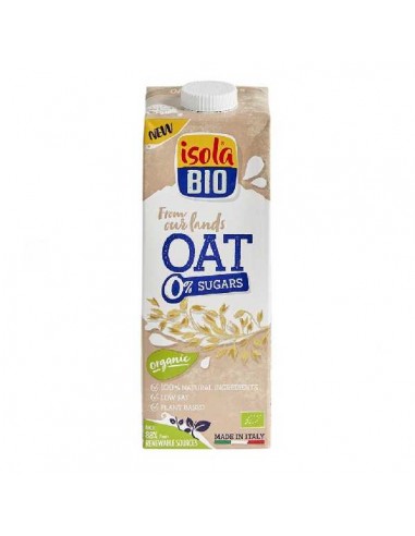 Bebida vegetal de avena sin azúcar de Isola Bio, caja de 6 litros