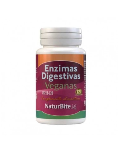 Enzimas digestivas veganas de Naturbite, 120 comprimidos