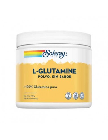 L-Glutamina en polvo de Solaray, 300 gramos