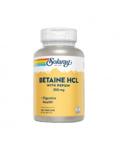 Betaina HCI con Pepsina de Solaray, 180 comprimidos