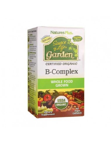 Multivitamínico Garden B-Complex de Nature´s Plus, 60 cápsulas