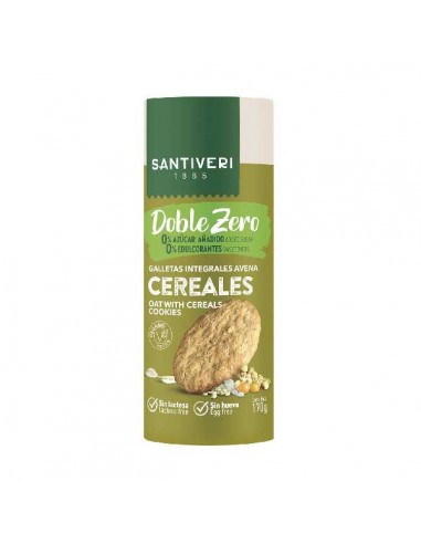 Galletas integrales de avena Doble Zero de Santiveri, 170 gramos