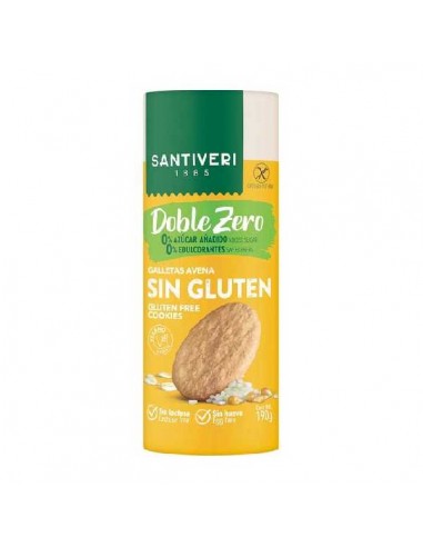 Galletas de avena sin gluten Doble Zero de Santiveri, 190 gramos