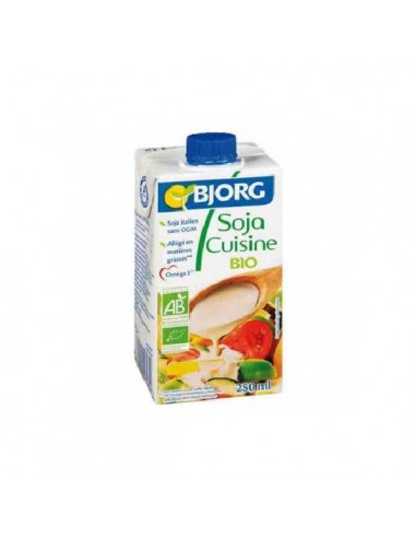 Crema para cocinar de soja vegano de Bjorg, 250 mililitros