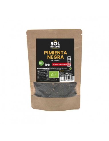 Pimienta negra en grano BIO de Solnatural, 100 gramos