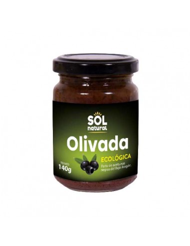 Olivada negra del Bajo Aragón BIO de Solnatural, 140 gramos