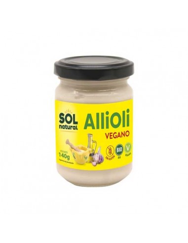 Allioli vegano BIO de Solnatural, 140 gramos