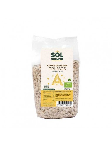 Copos de Avena Gruesos BIO de Solnatural, 500 gramos