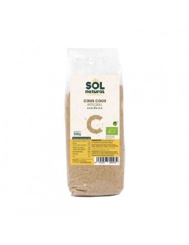 Cous cous integral BIO de Solnatural, 500 gramos