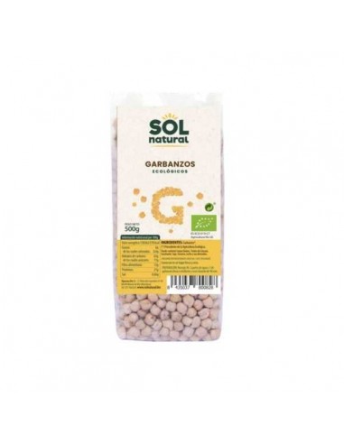 Garbanzos ECO de Solnatural, 500 gramos