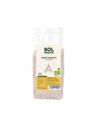 Arroz basmati blanco BIO de Solnatural, 500 gramos