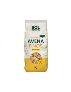 Copos de avena finos sin gluten BIO de Solnatural,1 kilogramo