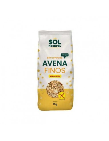 Copos de avena finos sin gluten BIO de Solnatural,1 kilogramo