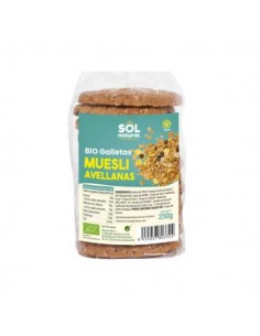 Galletas de muesli con avellanas BIO vegan de Solnatural, 250 gramos