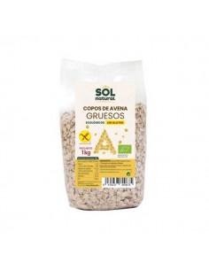 Copos de avena gruesos sin gluten BIO de Solnatural, 1 kilogramo