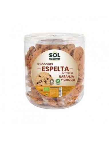 Cookies de espelta con naranja y choco BIO de Solnatural, 1360 gramos