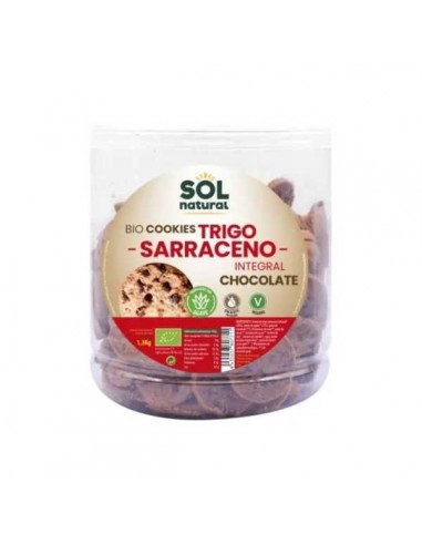 Cookies de trigo sarraceno y choco BIO de Solnatural, 1300 gramos