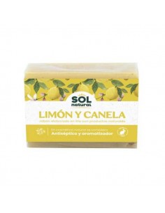 Jabón natural solido de limón y canela de Solnatural, 100 gramos