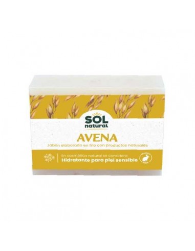 Jabón natural solido de avena de Solnatural, 100 gramos