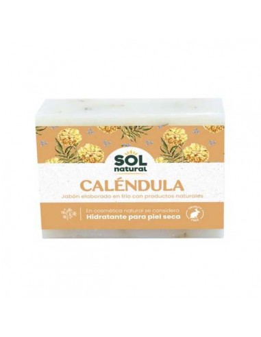 Jabón natural solido de caléndula de Solnatural, 100 gramos