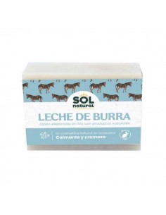 Jabón natural solido de leche de burra de Solnatural, 100 gramos