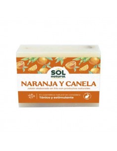 Jabón natural solido de canela y naranja de Solnatural, 100 gramos