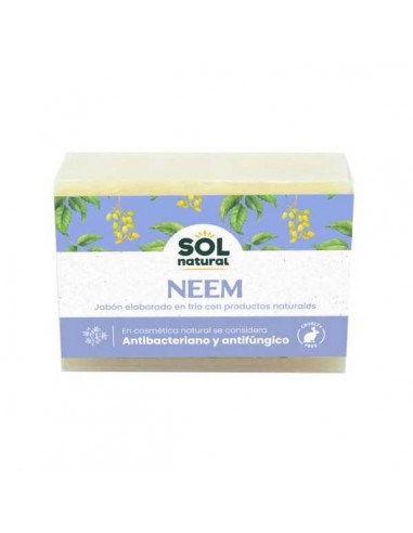 Jabón natural solido de neem de Solnatural, 100 gramos