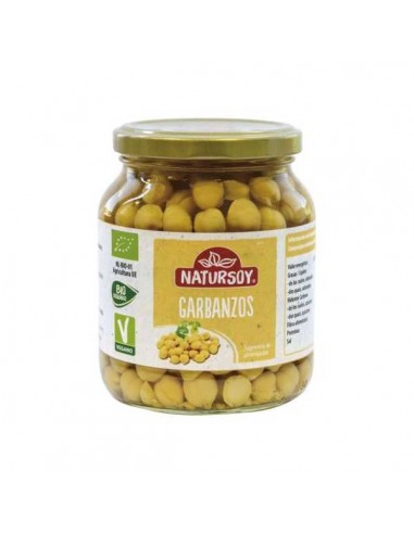 Garbanzos en conserva BIO de Natursoy, 350 gramos