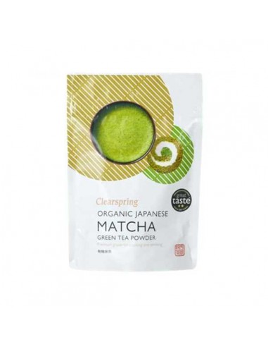 Té verde matcha en polvo premium BIO de Clearspring, 40 gramos