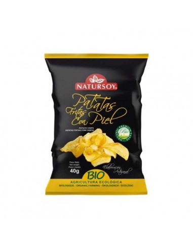 Patatas fritas con piel BIO de Natursoy, 40 gramos